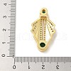Brass Micro Pave Cubic Zirconia Pendants KK-B124-05G-01-3