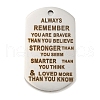 Non-Tarnish 201 Stainless Steel Pendants STAS-L079-05P-02-1
