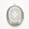 Tarnish Resistant 201 Stainless Steel locket Pendant Cabochon Settings STAS-S076-43-2