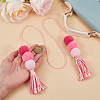 Polyester Tassel Pendant Decoration HJEW-WH20003-04A-04-4