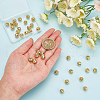 BENECREAT 36Pcs 6 Style Alloy Hollow Beads FIND-BC0002-07-3