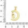Brass Micro Pave Cubic Zirconia Pendants KK-I723-19G-02-3