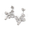 Tarnish Resistant 304 Stainless Steel Dangle Stud Earrings EJEW-H115-06P-2