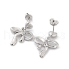 304 Stainless Steel Dangle Stud Earrings EJEW-H115-06P-2