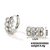 Geometric Shape Earrings with Micro Inlaid Diamonds LT0896-3-1