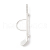 Golf Club Alloy Cubic Zirconia Brooches JEWB-M050-01P-02-1