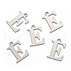304 Stainless Steel Alphabet Charms STAS-H122-E-P-2