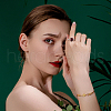 FIBLOOM 9Pcs 9 Style Cat Eye & Cubic Zirconia Open Cuff Rings Set RJEW-FI0001-12-7