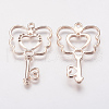 Long-Lasting Plated Alloy Open Back Bezel Pendants PALLOY-P166-21RG-A-2