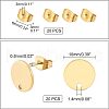 Unicraftale PVD Vacuum Plating 304 Stainless Steel Stud Earring Findings STAS-UN0015-72-4