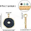ARRICRAFT Brass Enamel Pendants KK-AR0001-93G-2