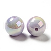 UV Plating Opaque Rainbow Iridescent Acrylic Beads MACR-D063-01B-04-3