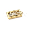 304 Stainless Steel Rhinestone Pendants STAS-U054-01B-G-2