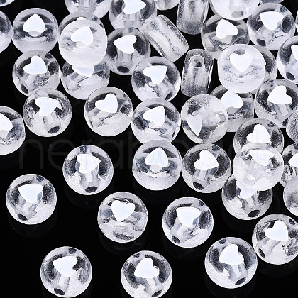 Transparent Clear Acrylic Beads X-TACR-T008-03-1