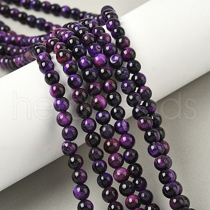 Natural Tiger Eye Beads Strands G-F591-18-6mm-1