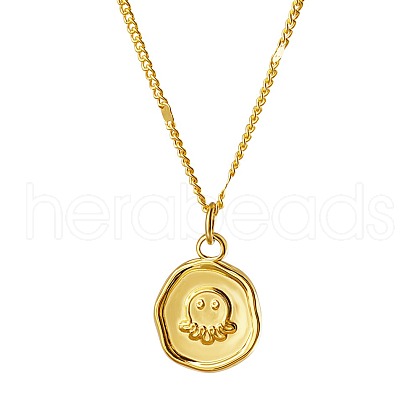 Stainless Steel Octopus Pendant Necklaces for Women ZL4514-1-1