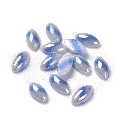 Opaque Glass Cabochons GGLA-S038-03B-5x10-1