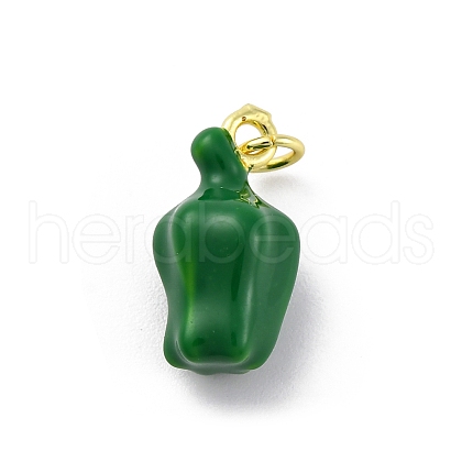 Brass Enamel Pendants KK-U066-03C-G-1