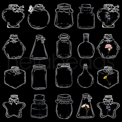 CRASPIRE 3 Styles Waterproof Self Adhesive Stamping Stickers Sets DIY-CP0011-04B-1