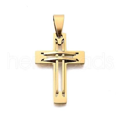 201 Stainless Steel Pendants STAS-R166-04G-1