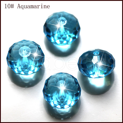 Imitation Austrian Crystal Beads SWAR-F068-4x6mm-10-1