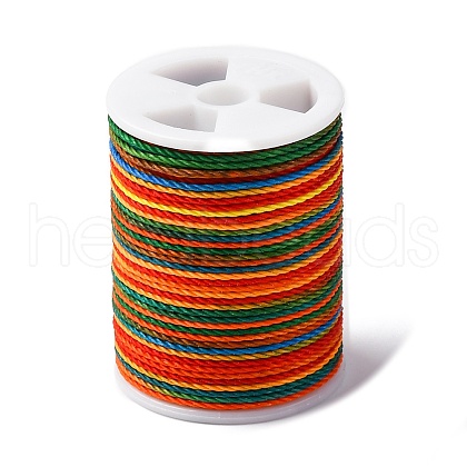 Segment Dyed Twisted Waxed Polyester Cord YC-C003-01E-1