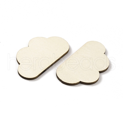 Customized Cloud Unfinished Wood Slice WOOD-WH0024-116A-1