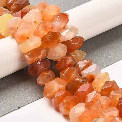 Natural Orange Botswana Agate Beads Strands G-N327-05-19-1
