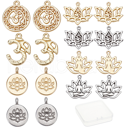 SUNNYCLUE 24Pcs 8 Style Alloy Pendants FIND-SC0001-43-1