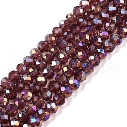 Electroplate Glass Beads Strands EGLA-A044-T4mm-B13-1
