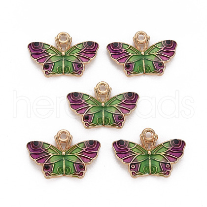 Alloy Enamel Pendants ENAM-N055-014D-NR-1