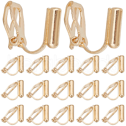 SUNNYCLUE 20Pcs Brass Clip-on Earring Findings KK-SC0004-81KCG-1