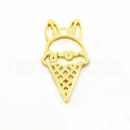 Zinc Alloy Open Back Bezel Pendants PALLOY-E524-A01-G-1