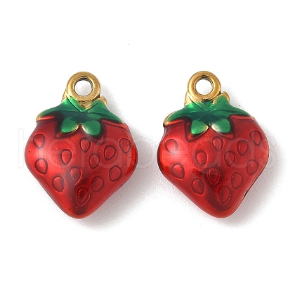304 Stainless Steel Enamel Pendants STAS-U057-17G-03D-1