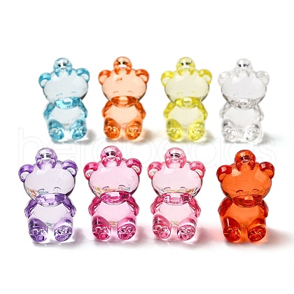 Transparent Printed Acrylic Pendants OACR-E043-01-1