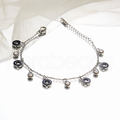 Elegant Stainless Steel Chain Bracelet for Women UM8355-2-1