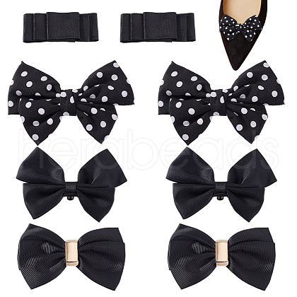 AHADERMAKER Bowknot Webbing Ribbon Shoe Decorations FIND-GA0004-33-1