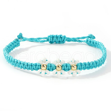Glass Seed Beaded Braided Bead Beacelets BY5894-10-1