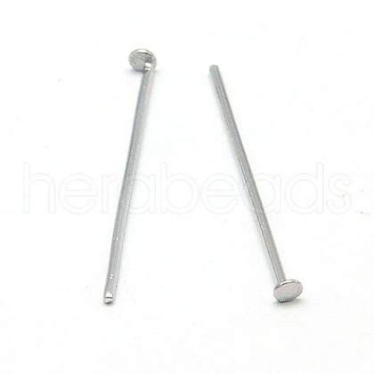 Tarnish Resistant 304 Stainless Steel Flat Head Pins STAS-E023-0.6x16mm-1