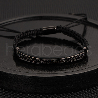 304 Stainless Steel Braided Beads Bracelets WG0F93D-23-1