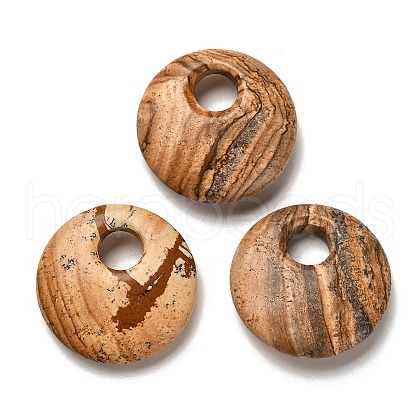 Natural Picture Jasper Pendants G-H073-05B-1