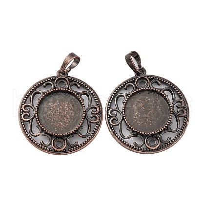 Brass Pendant Cabochon Settings KK-U074-04R-1