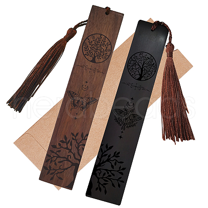 CRASPIRE 1 set Wood Bookmarks Set AJEW-CP0001-78L-1