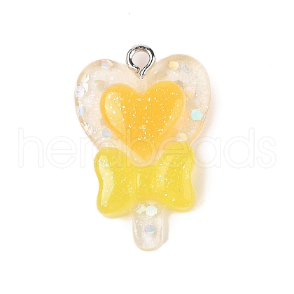 Opaque Resin Pendants RESI-S06-04B-1