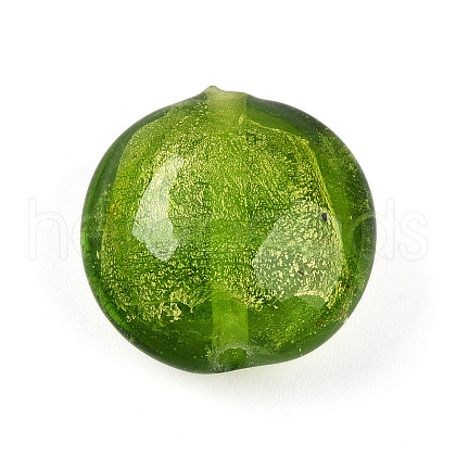 Handmade Silver Foil Glass Beads SLF20mmY-05-1