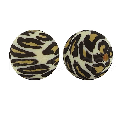 Silicone Beads Loose Silicone Beads Kit Leopard Print Silicone Beads for Keychain Making Bracelet Necklace FIND-SZC0014-165-1