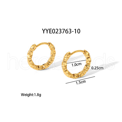 Stainless Steel Twisted Hoop Earrings XY9167-1-1