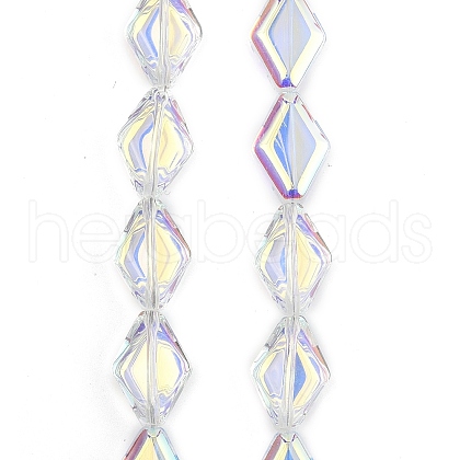 Electroplate Glass Beads Strands EGLA-B010-01A-AB02-1
