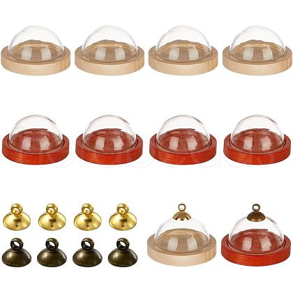  10Pcs Mini Glass Cloche Dome Covers DJEW-NB0001-24A-1