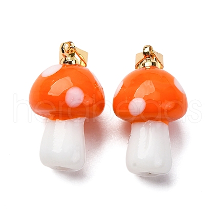 Handmade Lampwork Pendants LAMP-S069-08G-01-1